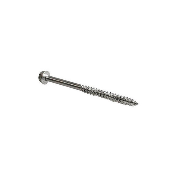 Simpson Strong-Tie Wood Screw, 1/4 in, 6 in, Stainless Steel Hex Drive SDWH27600GR30